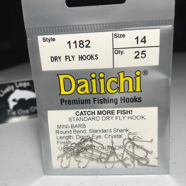 Daiichi 1182 Low Viz Dry Fly Hooks – Lively Legz Fly Fishing