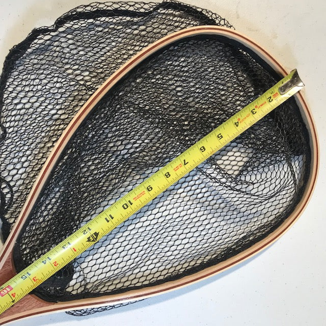 Fly Fishing Landing Nets Wooden Handle Rubber/Nylon Landing Handle