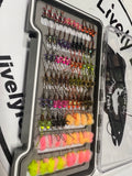 Lively Legz 2x Strong Barbed/ Tungsten Series Large Slim Box (81 Flies)