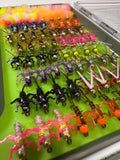 Lively Legz Steelhead & Big Stockies Series 2x Strong Barbed/ Tungsten Small Slim Fly Box (74 Flies)
