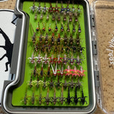 Lively Legz Barbless/ Tungsten Small Nymph Box (Preloaded with 74 Flies)