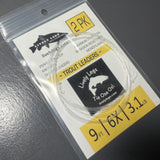 Lively Legz 9ft Trout Leaders (2 Pack)