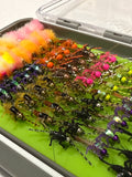 Lively Legz Steelhead & Big Stockies Series 2x Strong Barbed/ Tungsten Small Slim Fly Box (74 Flies)
