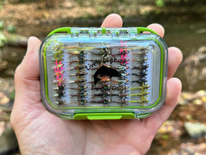 Lively Legz "The Minimalist" Half Loaded Nymph Box (45 Barbed Flies )