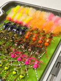 Lively Legz Steelhead & Big Stockies Series 2x Strong Barbed/ Tungsten Small Slim Fly Box (74 Flies)