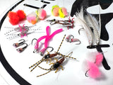 Lively Legz Barbless/ Tungsten “Rainbow and Stocked Trout” Turtle Pocket Fly Box  (24 Barbless Flies)