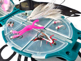 Lively Legz Barbless/ Tungsten “Rainbow and Stocked Trout” Turtle Pocket Fly Box  (24 Barbless Flies)