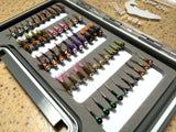 Lively Legz Barbless/Tungsten Slim Euro Nymph Box (50 Barbless Euro Jig Flies)