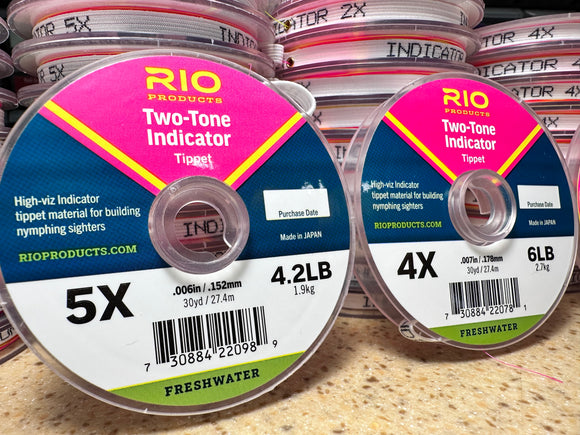 RIO TWO TONE INDICATOR TIPPET (Pink and Yellow)