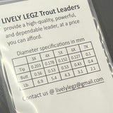 Lively Legz 9ft Trout Leaders (2 Pack)