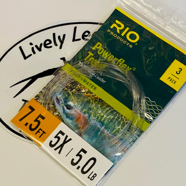 RIO POWERFLEX TROUT LEADERS 7.5FT 3 PACK