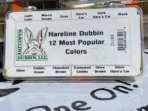 Hareline Dubbing Dispensers with 12 Color Options