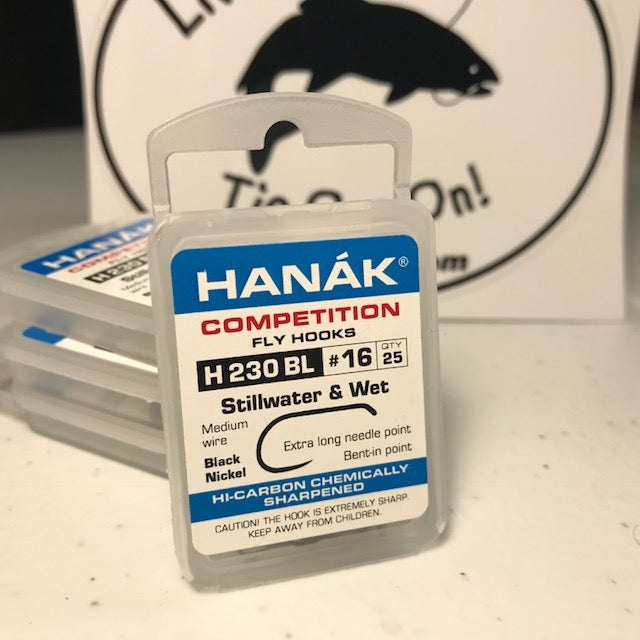 NEW Model Hanak H150BL Dry & Wet Fly Hook. - Medium Wire - Short