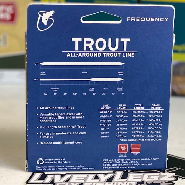 FREQUENCY TROUT Floating Fly Line by Scientific Anglers – Lively Legz Fly  Fishing