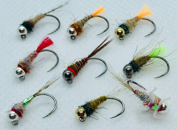 Fast Water Euro Nymph Series/ Competition Barbless Jig Flies