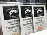 "Slotted" Down & Dirty Tungsten Beads (Jig Hook Beads(15 Pack)