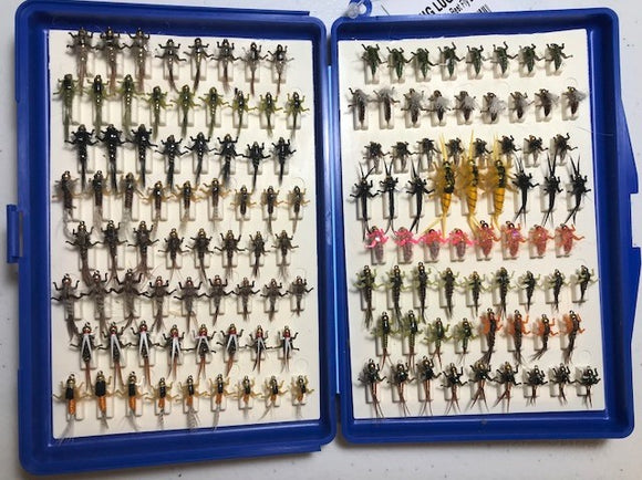 Bug Luggage Big Box Loaded (136 Barbed Flies @ approximately 1.20/fly)