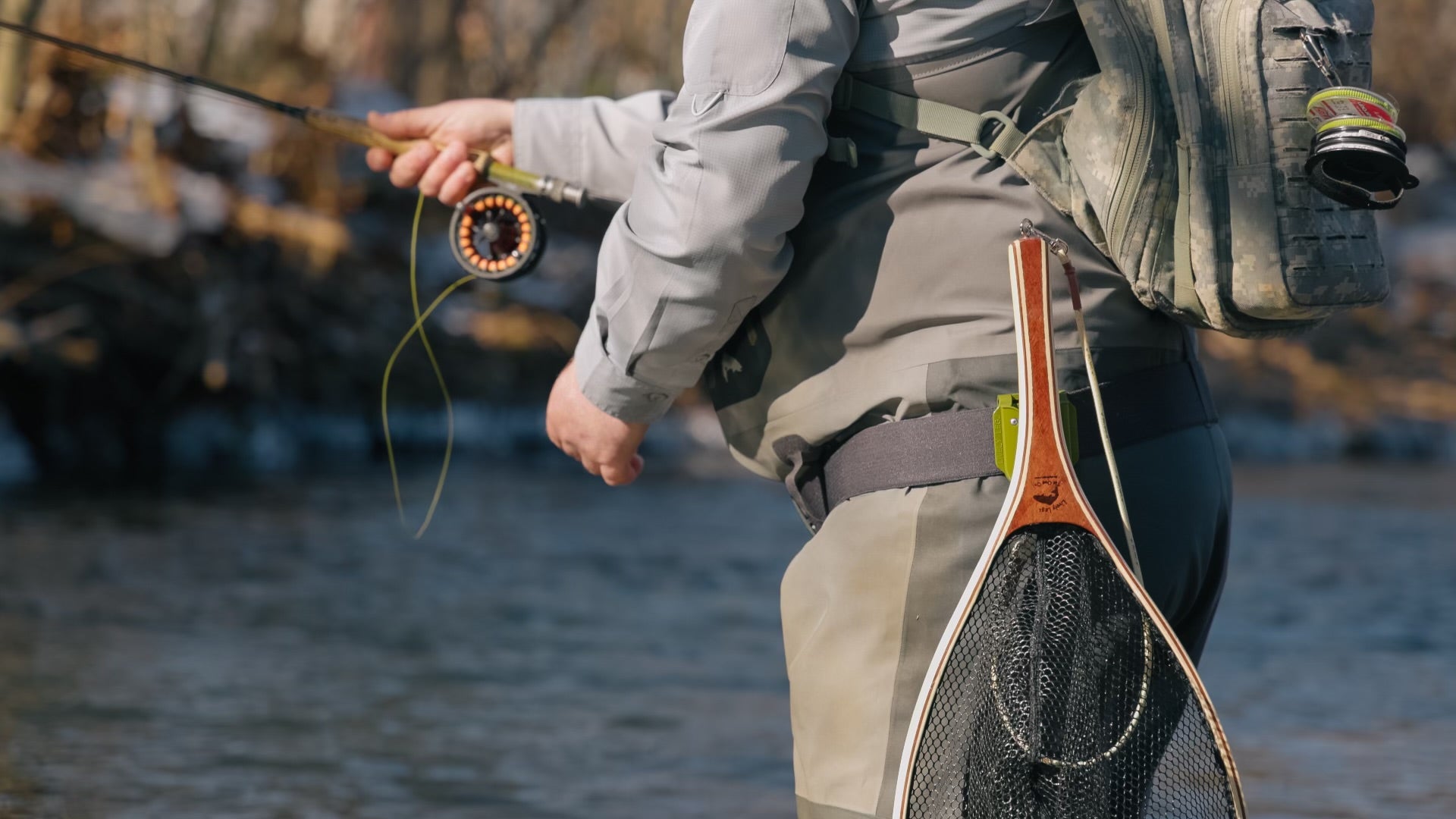 Legacy Leather Net Holster for Fly-fishing 