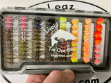 Lively Legz Barbless/ Tungsten Y2k + Double Trouble Large Fly Box (Preloaded with 78 Flies)