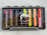 Lively Legz Barbless/ Tungsten Y2k + Double Trouble Large Fly Box (Preloaded with 78 Flies)